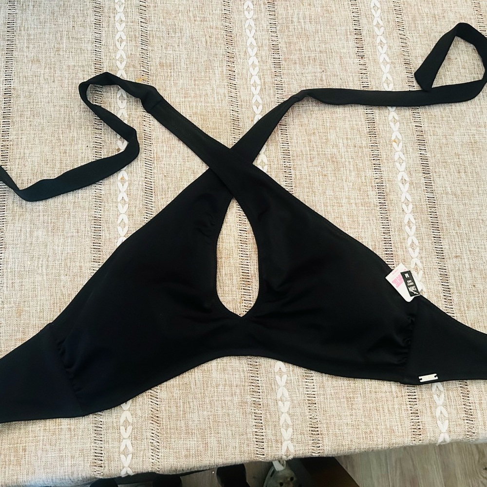 Victoria's Secret PINK Black Halter Bikini Top